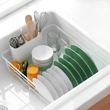 Load image into Gallery viewer, STORFEX Metal Kitchen Drying Rack with Cutlery Holder - White