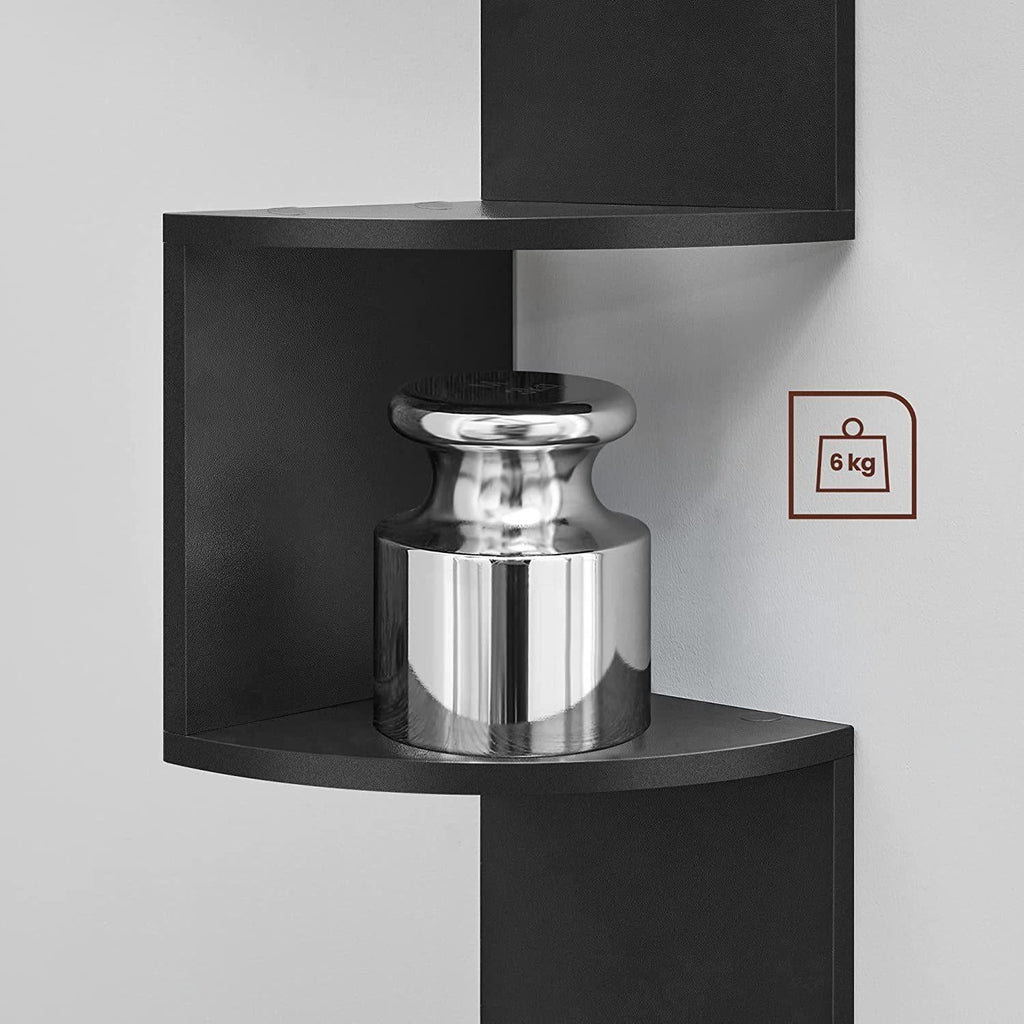 Vasagle Floating Corner Shelf - 5-Tier (Black)