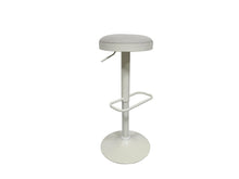 Load image into Gallery viewer, Fraser Country Set of 2 Adjustable Swivel Fabric Round Bar Stool - White/Cream