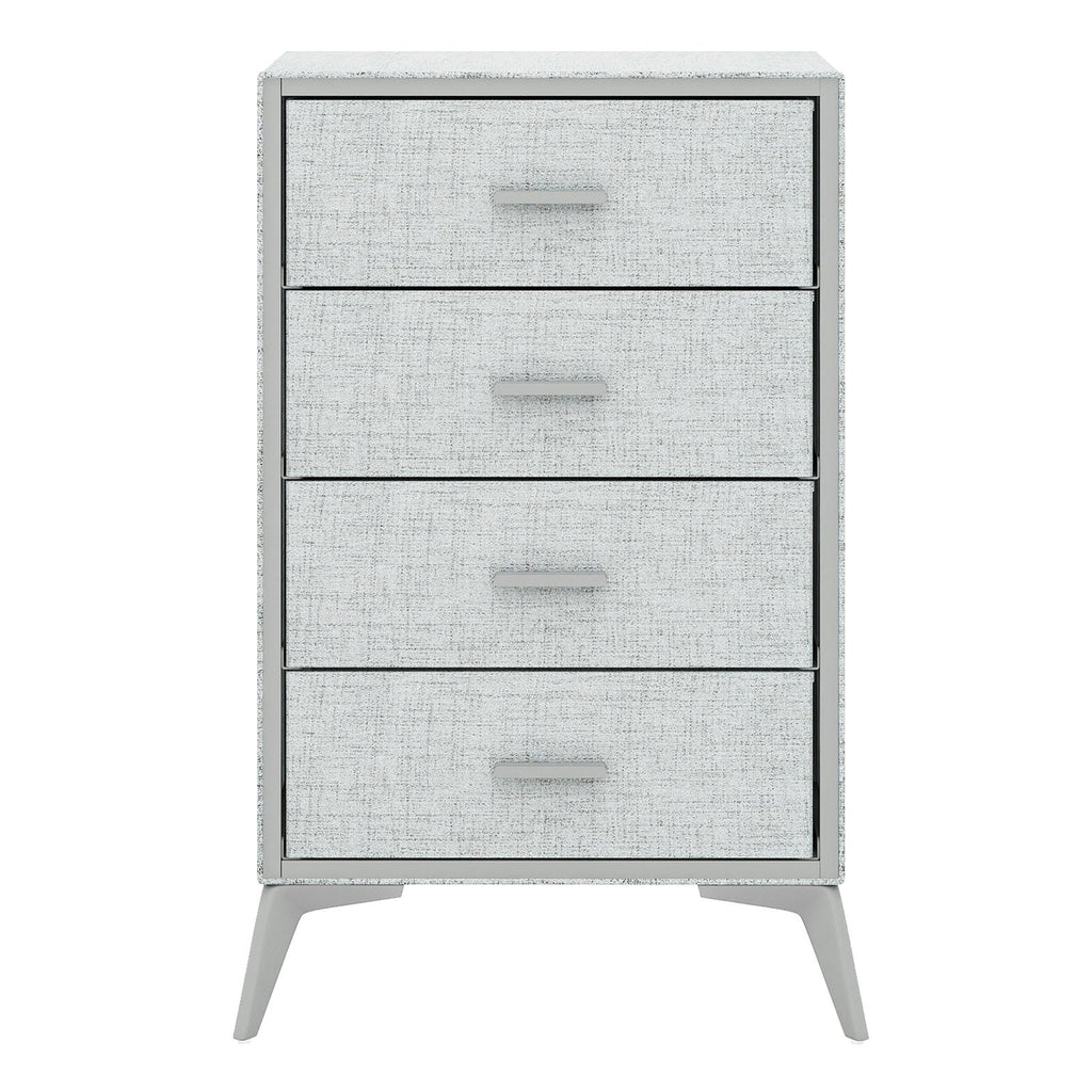 Fraser Country: Lyle 4 Drawer Dresser - Snow Velvet Light Grey