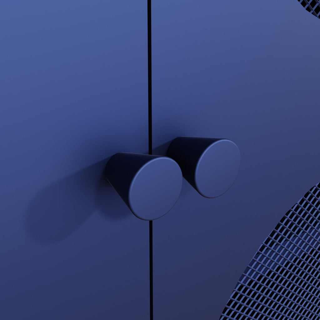 Fraser Country Milan Metal Cabinet With Two Mesh Doors - Navy Blue