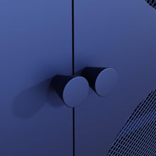 Load image into Gallery viewer, Fraser Country Milan Metal Cabinet With Two Mesh Doors - Navy Blue