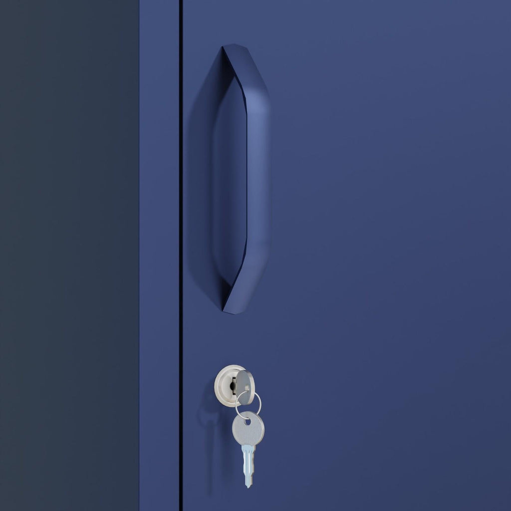 Fraser Country Milan Metal Locker Storage Cabinet - Navy Blue