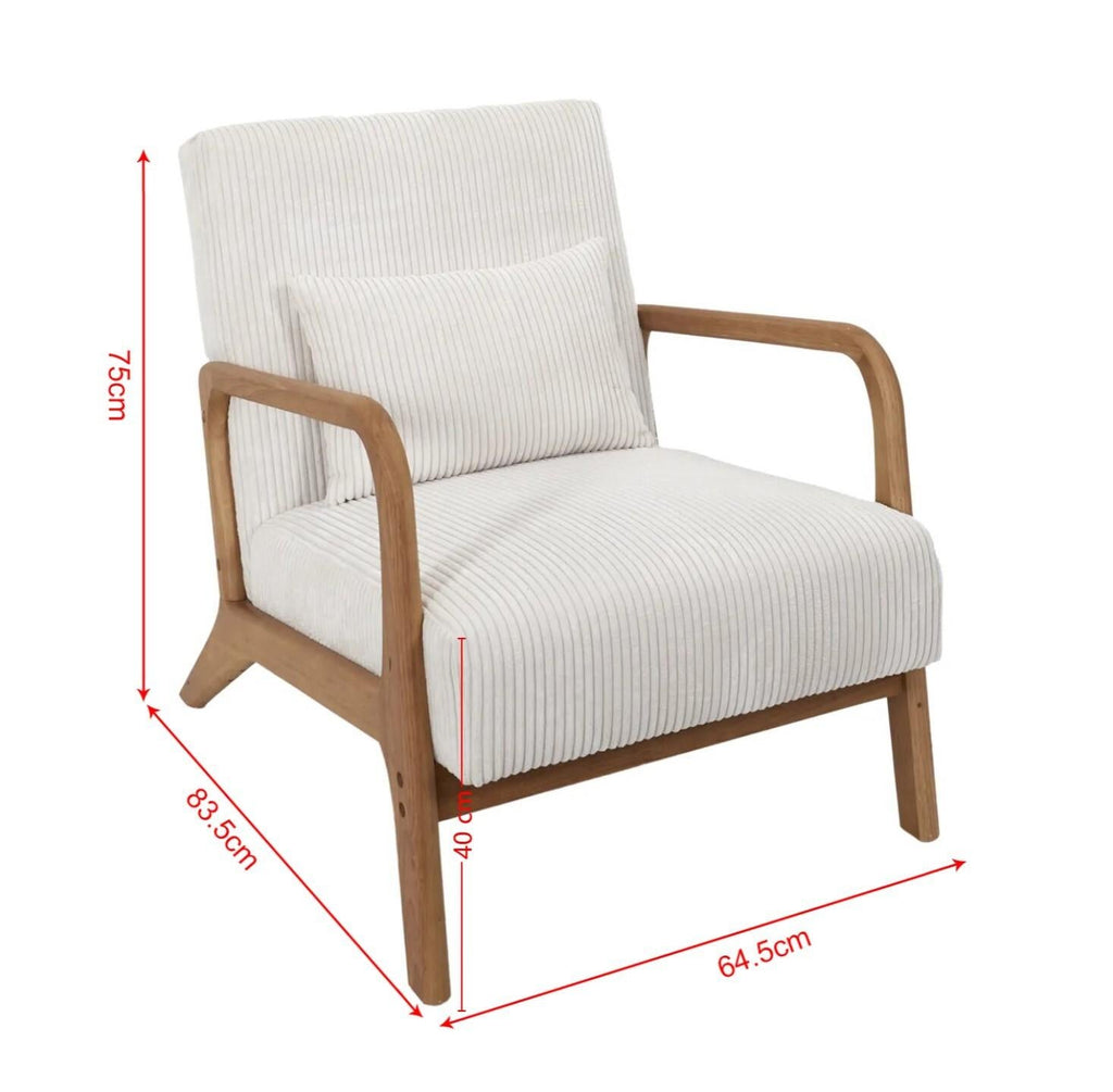 Fraser Country Cotele Scott Armchair - Ivory