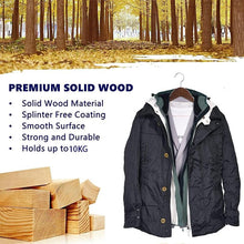 Load image into Gallery viewer, STORFEX 30 Pack Wooden Coat Hangers - Natural