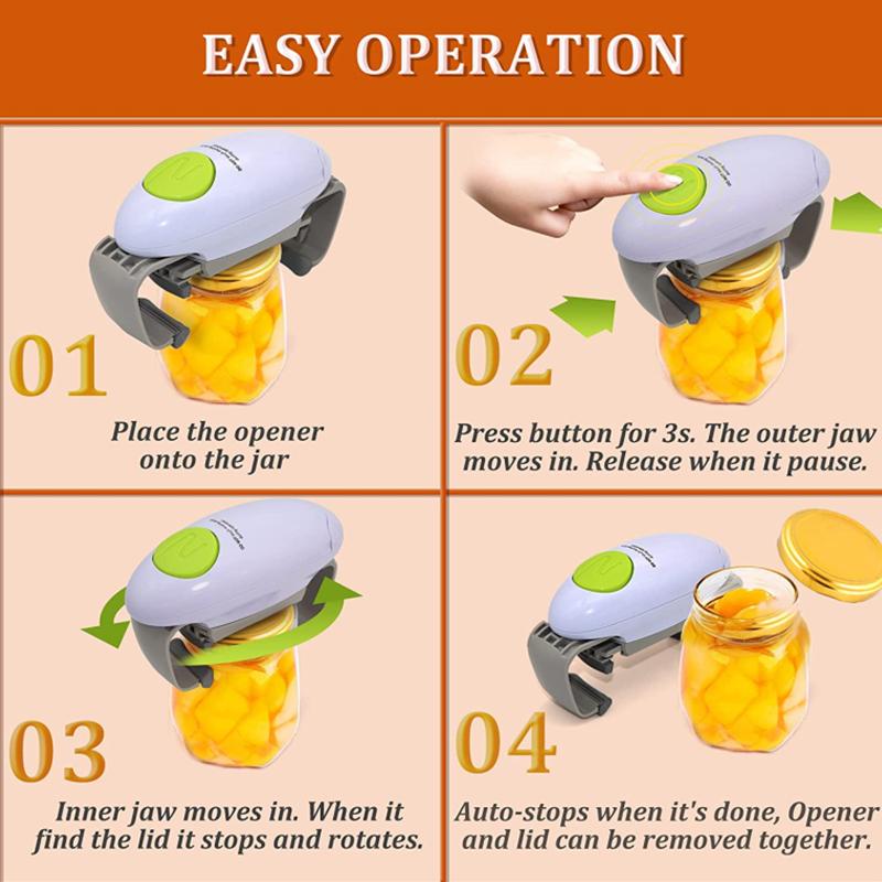 ABS Multifunctional Binaural Electric Jar Opener