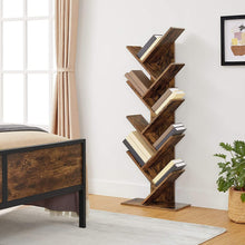 Load image into Gallery viewer, Vasagle 8-Tier Tree Bookshelf - Rustic Brown