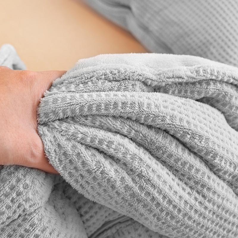 COMFEYA 2-in-1 Soft Plush Blanket Pillow - Grey