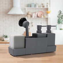 Load image into Gallery viewer, STORFEX Kitchen Soap Dispenser with Sponge Holder - Grey