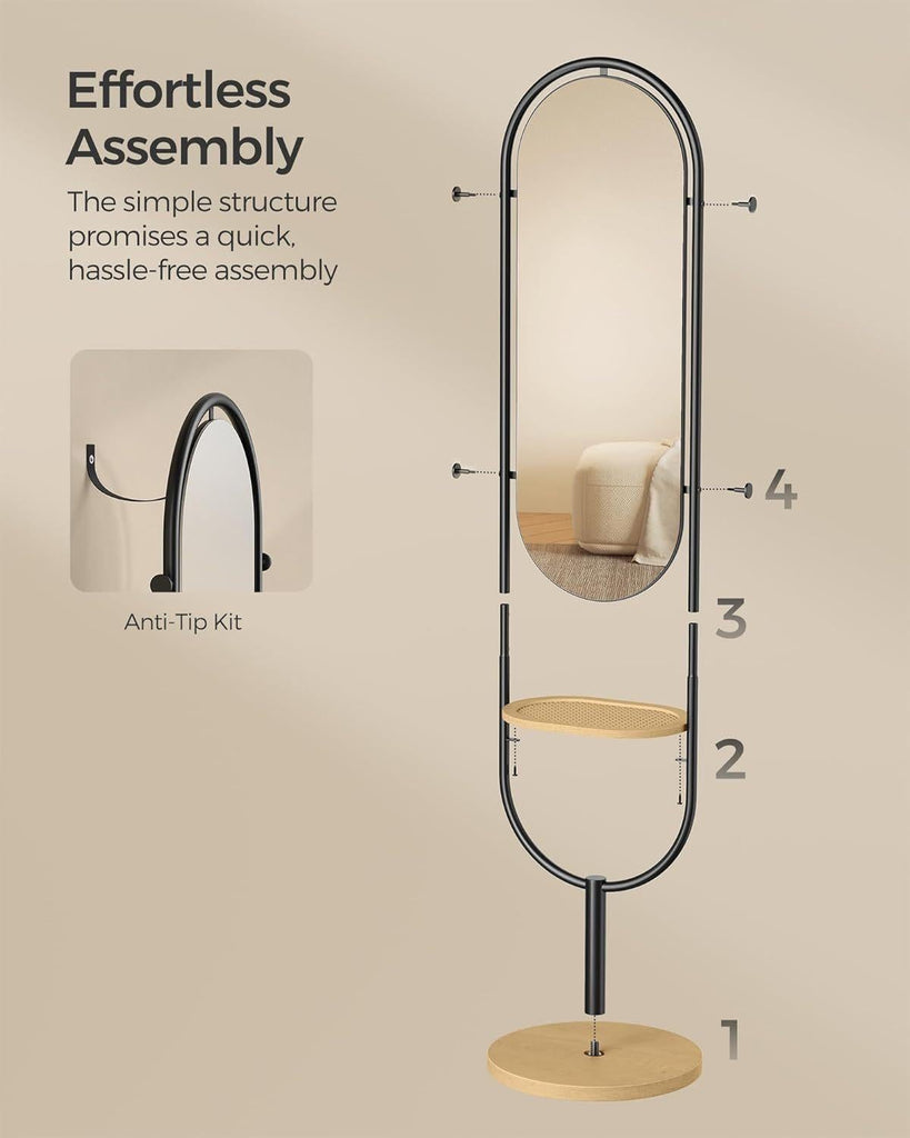 SONGMICS 3-in-1 Full-Length Floor Mirror