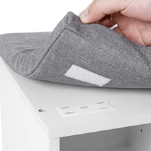 Load image into Gallery viewer, VASAGLE Shoe Bench Storage Cabinet with Cushion - White
