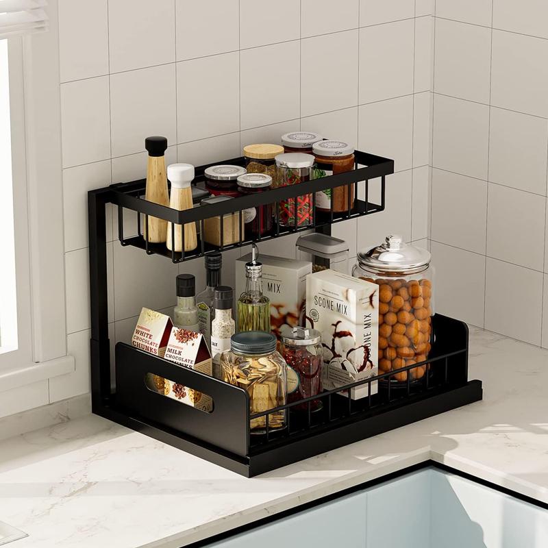 STORFEX 2 Tier Sink Organizer - Black