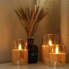 Load image into Gallery viewer, Flameless LED Flickering Candle Lights 3 Set - Brown