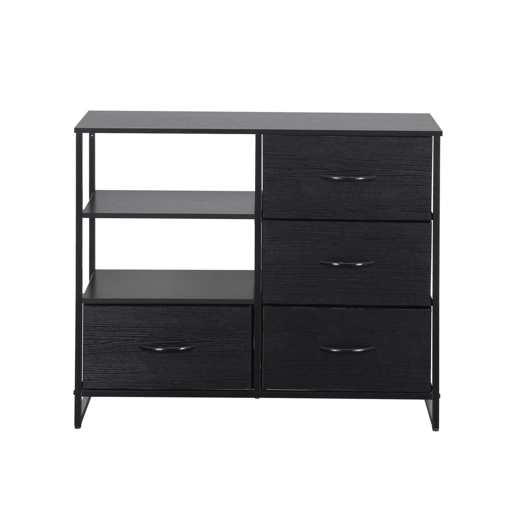 Ovela 4 Drawer Storage Chest With Shelf - Nordic Black