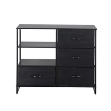 Load image into Gallery viewer, Ovela 4 Drawer Storage Chest With Shelf - Nordic Black