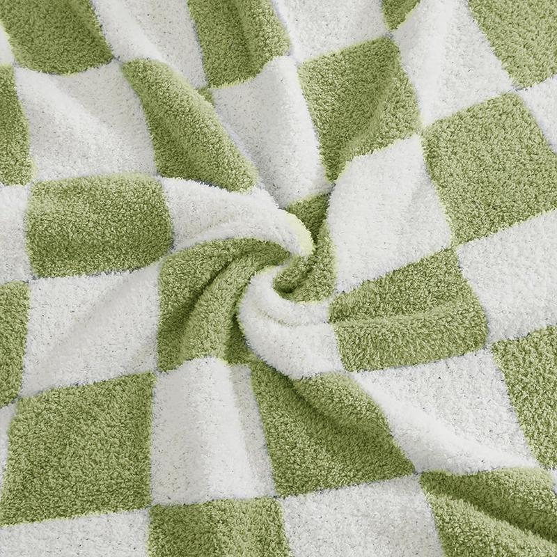 COMFEYA Cosy Checked Blanket 130x160CM - Green