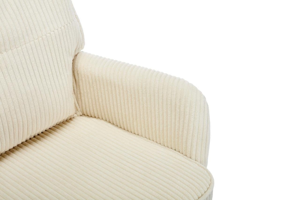 Gorilla Office - Ribbed Corduroy Office Chair - Ivory