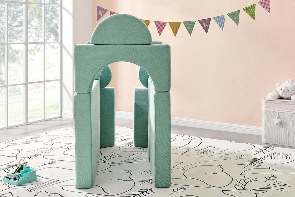 Fraser Country 14 Piece Modular Double Kids Play Sofa - Sage Green