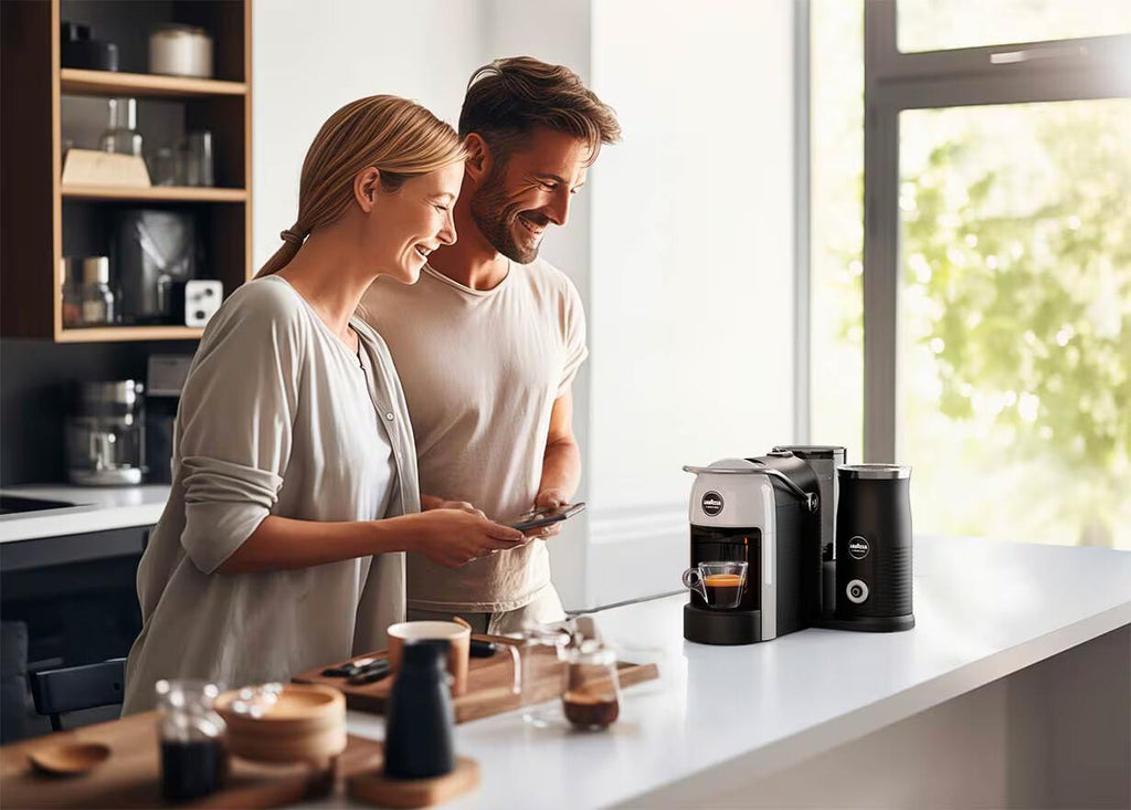 Lavazza Jolie & Milk Coffee Capsule Machine, White