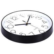 Load image into Gallery viewer, Battery Powered No-Tick Wall Clock - Black