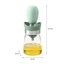 Load image into Gallery viewer, OZZYCOOK 2 Pack 2-in-1 Glass Olive Oil Bottle and Brush - Green