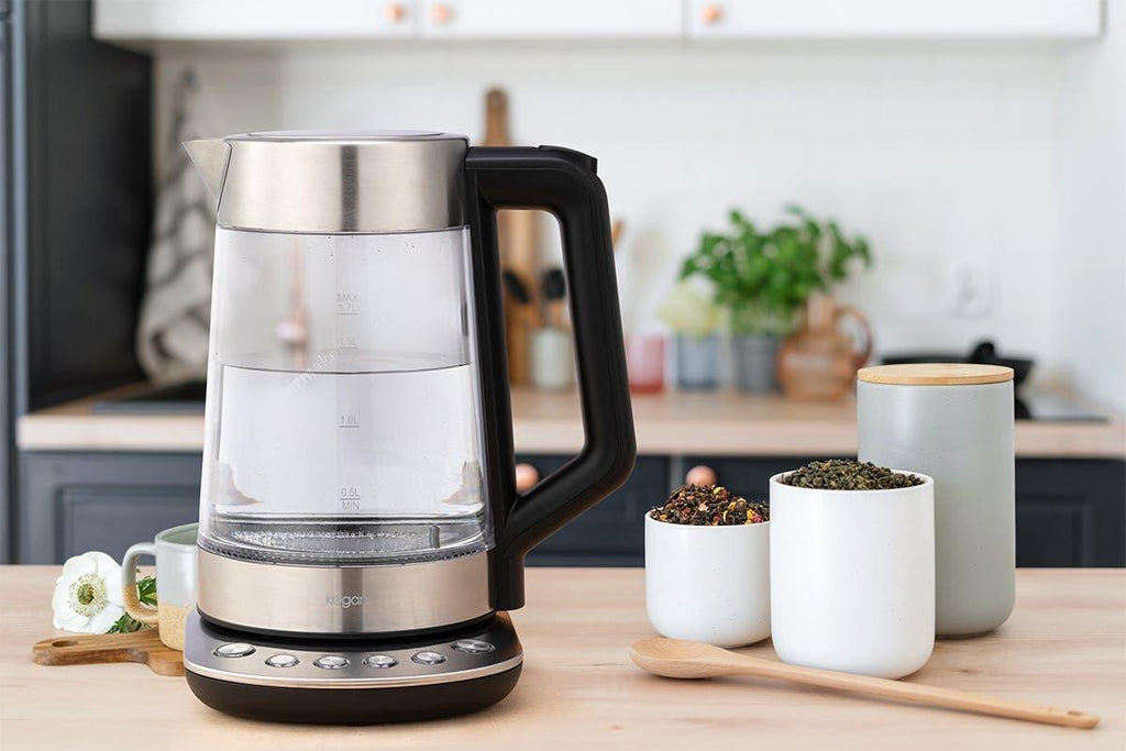 Kogan 1.7L Double Wall Glass Kettle with Digital Base