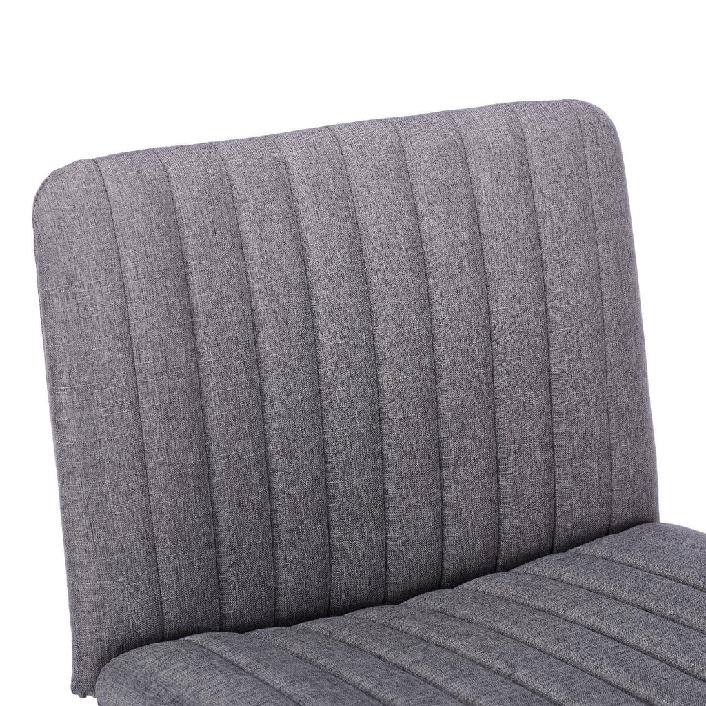 Gorilla Office- Ribbed Faux Linen Office Chair Light Grey