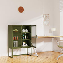 Load image into Gallery viewer, Fraser Country Milan Metal Cabinet Two Mesh Doors - Olive Green