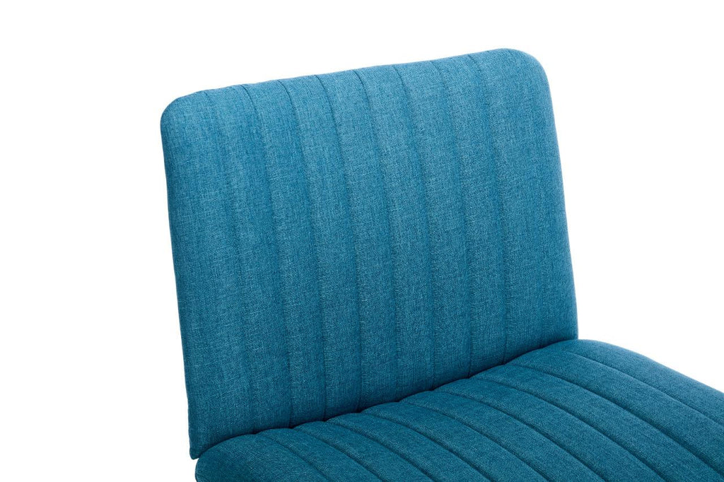 Gorilla Office- Ribbed Faux Linen Office Chair Blue
