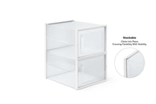 Load image into Gallery viewer, Ovela: Set of 12 Click Shoe Storage Box (Large, Clear/White)