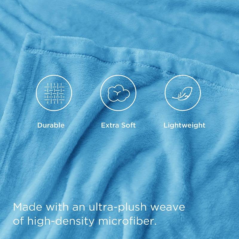 COMFEYA 150x200cm Ultra-Soft Fleece Blanket - Blue