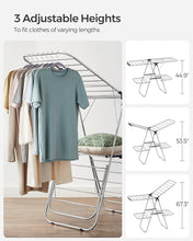 Load image into Gallery viewer, SONGMICS Free-Standing Foldable 2-Level Laundry Drying Rack
