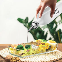 Load image into Gallery viewer, COOKOZZY Oil and Vinegar Glass Dispenser Bottles - White + Black