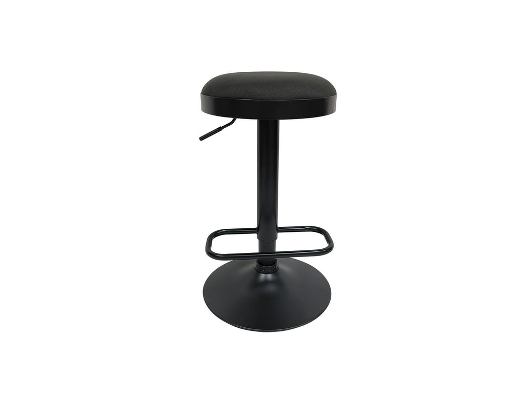 Fraser Country Set of 2 Adjustable Swivel Fabric Round Bar Stool - Black
