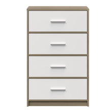 Load image into Gallery viewer, Fraser Country: Lada Home 4 Drawer Storage Dresser - Grey &amp; White With Silver Handle