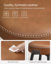 Load image into Gallery viewer, VASAGLE Ekho Collection Bar Stools Set of 2 - Caramel Brown