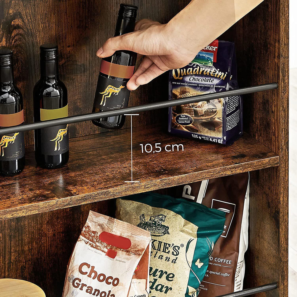 Vasagle : Bar Table With Storage Shelf - Rustic Brown