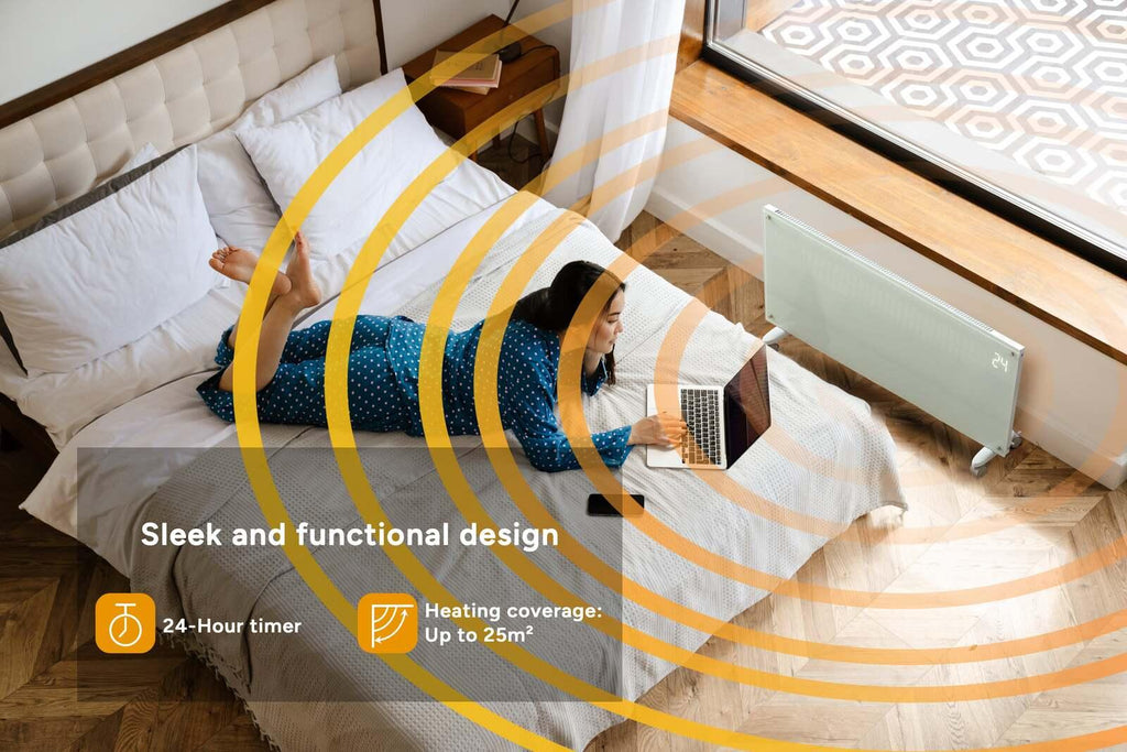 Fraser Country 2400W Premium Smart Glass Panel Heater (White)