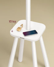 Load image into Gallery viewer, VASAGLE Coat Rack with 8 Hooks and Shelf - Cloud White