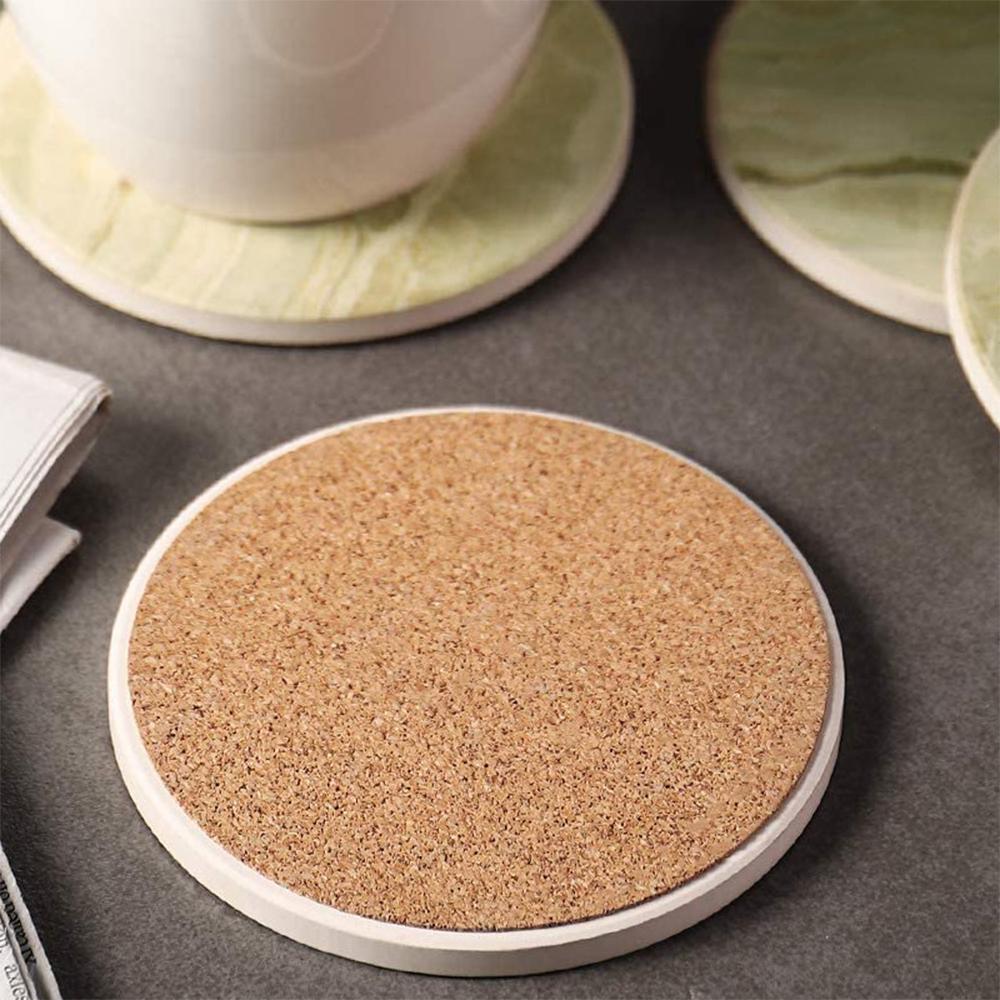 COOKOZZY Absorbent Drink Coasters with Holder - Set of 6