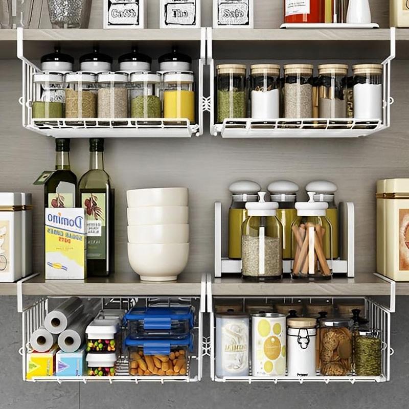 STORFEX Under Shelf Organizer - White (2 Pack)