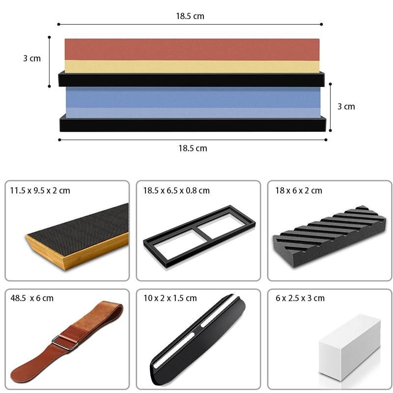 OZZYCOOK Complete Knife Sharpening Stone Set
