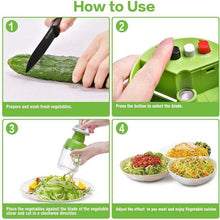 Load image into Gallery viewer, 5-In-1 Handheld Vegetable Slicer - Green