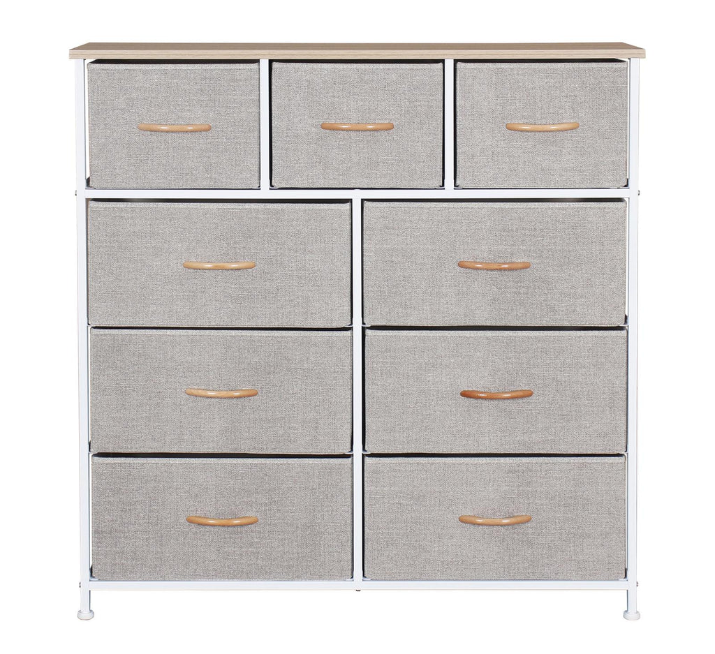 Ovela 9 Drawer Storage Chest - Beige