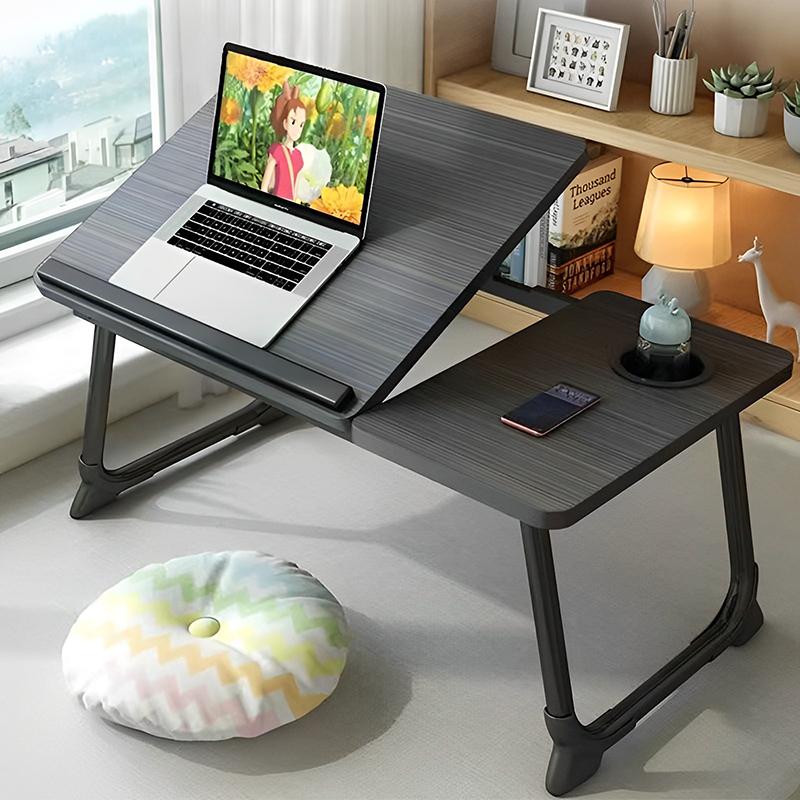 COMFEYA Adjustable Lap Desk with Cup Holder - Black