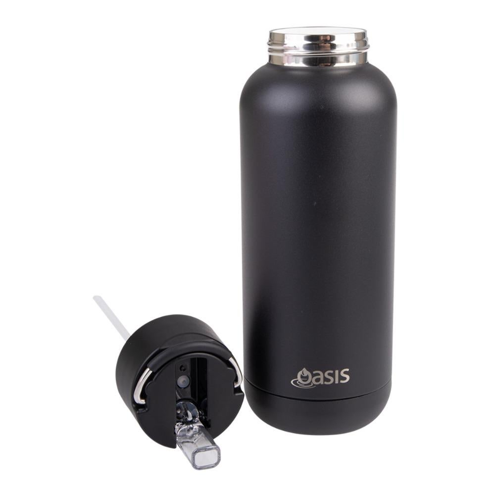 Oasis: Stainless Steel Ceramic MODA Triple Wall Insulated Drink Bottle - Black (1L)