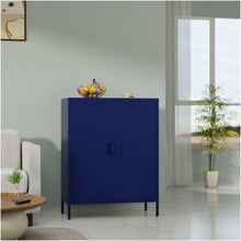 Load image into Gallery viewer, Fraser Country: Milan Metal Storage Cabinet 2 Swing Doors - Navy Blue