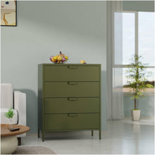 Load image into Gallery viewer, Fraser Country: Milan Metal Storage 4 Drawers - Olive Green
