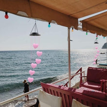 Load image into Gallery viewer, LUMIRO Outdoor Solar Heart Shaped Decorative Wind Chime - Pink