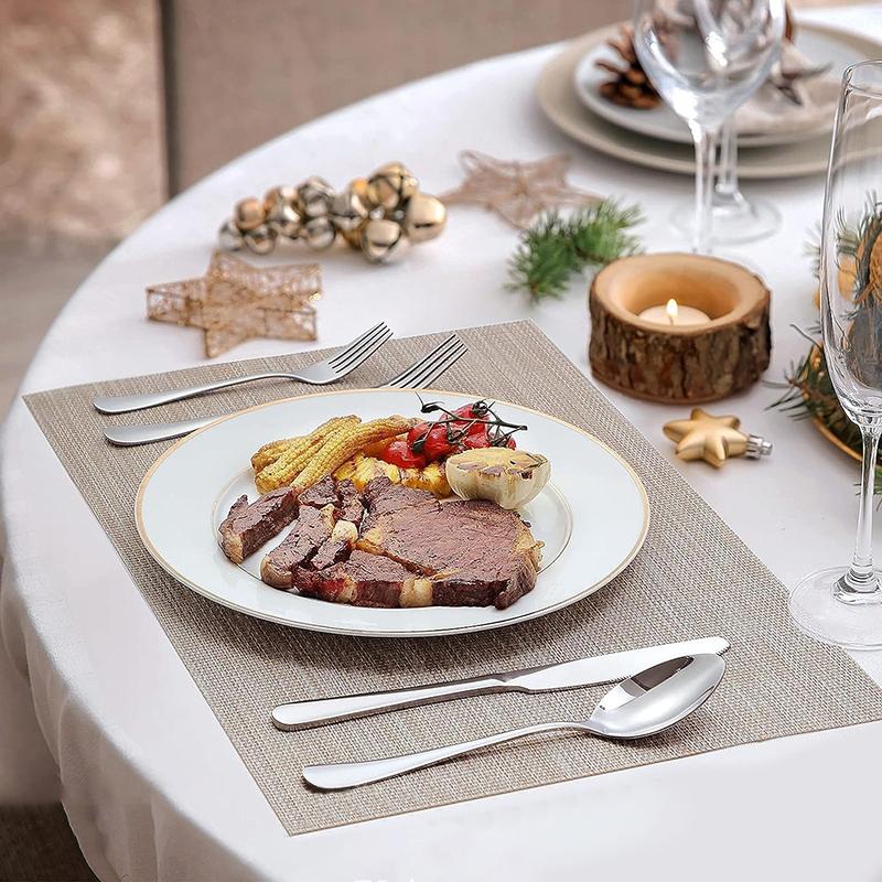 OZZYCOOK 49-Piece Stainless Steel Silverware Set with Non-Slip Cutlery Organizer